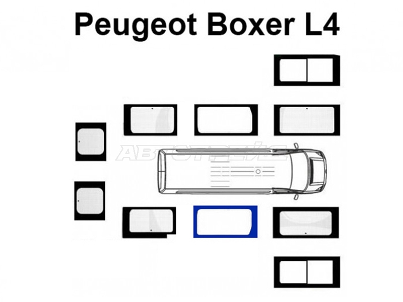 Стекло кузова боковое (не опускное) (Справа / Цвет зеленый) Peugeot Boxer 06- / Citroen Jumper 06-