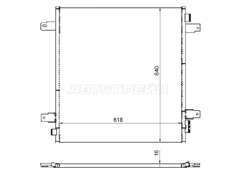 Радиатор кондиционера Nissan Patrol 10-24 / Infiniti QX56 10-13