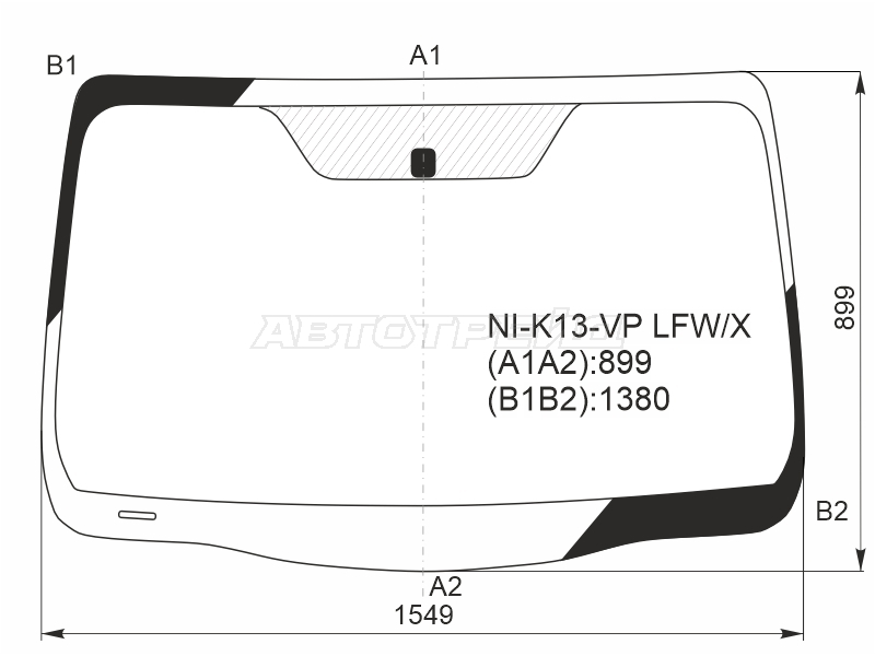 Стекло лобовое Nissan March 10-22 / Micra 10-20
