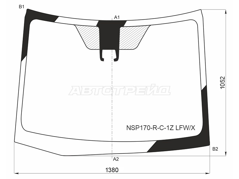 Стекло лобовое (Камера) Toyota Sienta 15-22