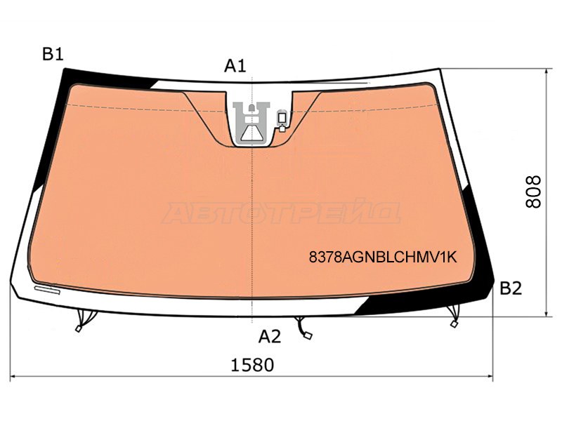 Стекло лобовое (Обогрев щеток / Обогрев полный / Камера / Датчик дождя) Toyota Land Cruiser (J200) 15-21 / Lexus LX 15-23