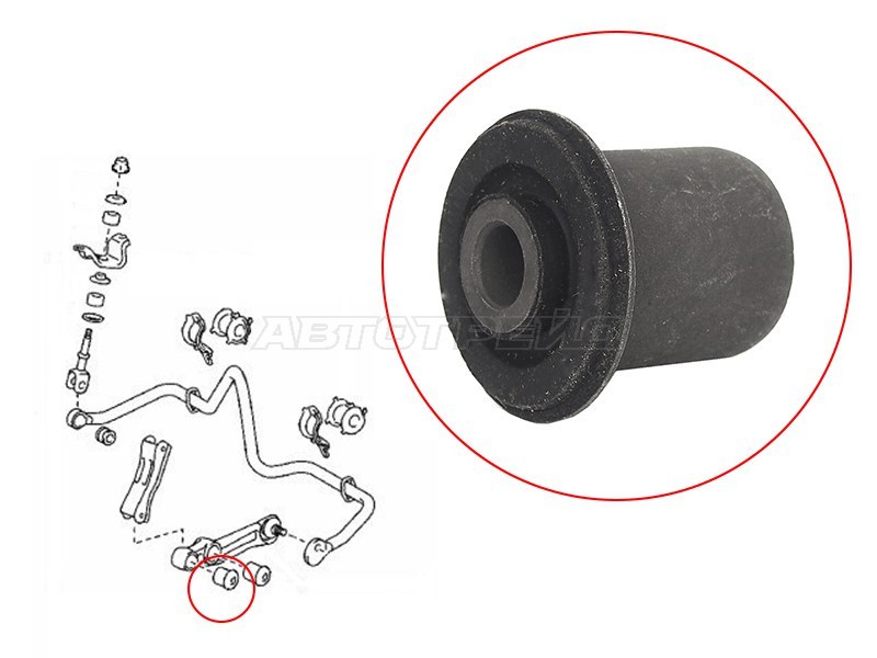 Сайлентблок Toyota Land Cruiser (J200) 07-21 (Слева)