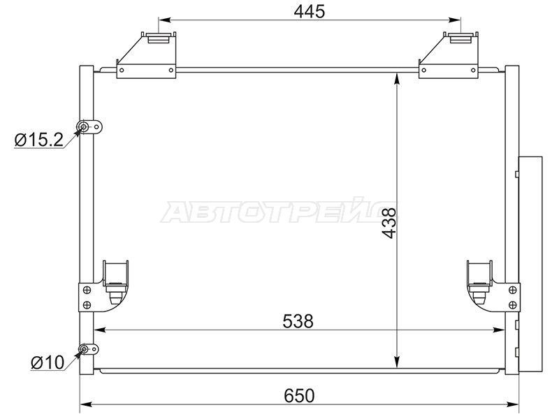 Радиатор кондиционера Toyota Hilux Pick Up 04-15 / Fortuner 04-15