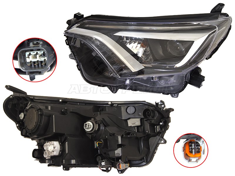 Фара Toyota RAV4 (XA40) 15-19 (Слева / LED / С электрокорректором)