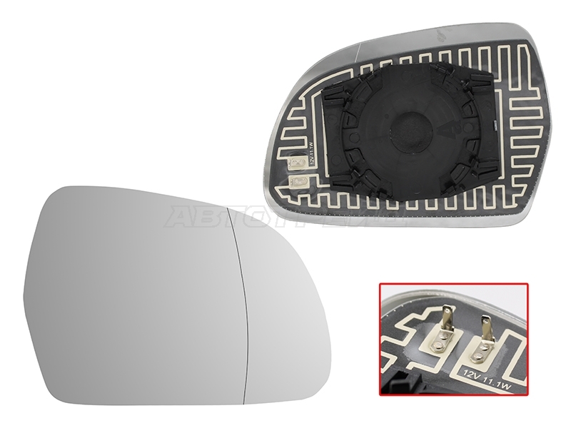 Полотно зеркала Audi A4 12-15 / A5 11-16 (Справа / Обогрев / Сферическое)
