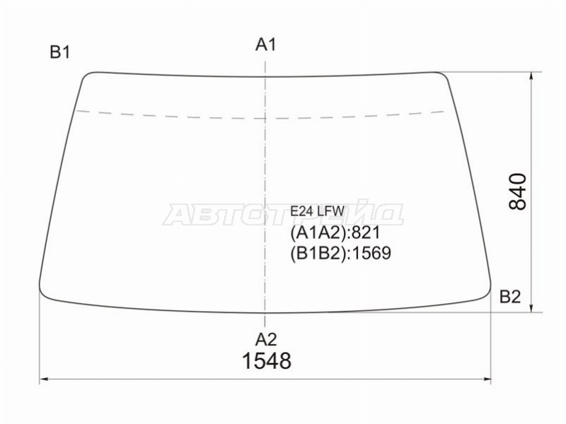 Стекло лобовое Nissan Caravan 86-01 / Urvan 86-01