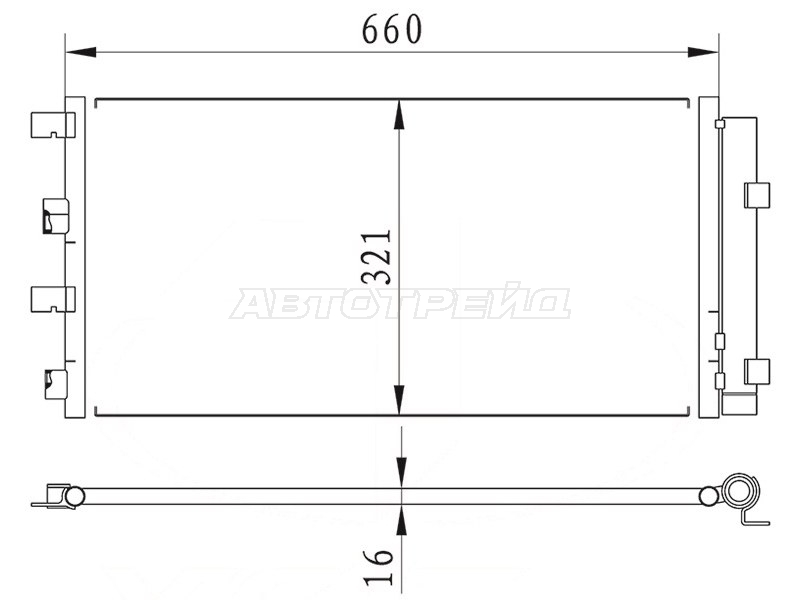 Радиатор кондиционера Renault Duster 10-21 / Dacia Duster 10-17