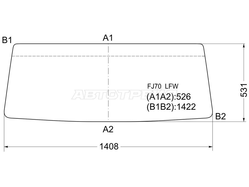 Стекло лобовое Toyota Land Cruiser 84-04 / Land Cruiser Prado (J70) 87-96