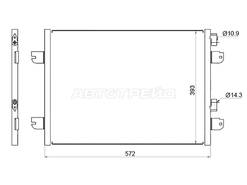 Радиатор кондиционера Nissan Almera 12-19 / Renault Duster 10-21