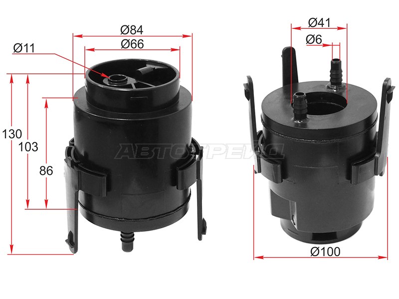 Фильтр топливный Toyota Avensis (T250) 03-08 / Corolla (E120) 00-07