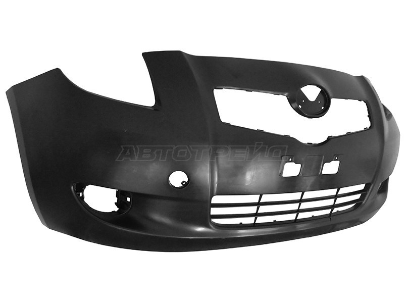 Бампер передний Toyota Vitz 05-07 / Yaris 05-08 (Под ПТФ / С отверстием под крюк)