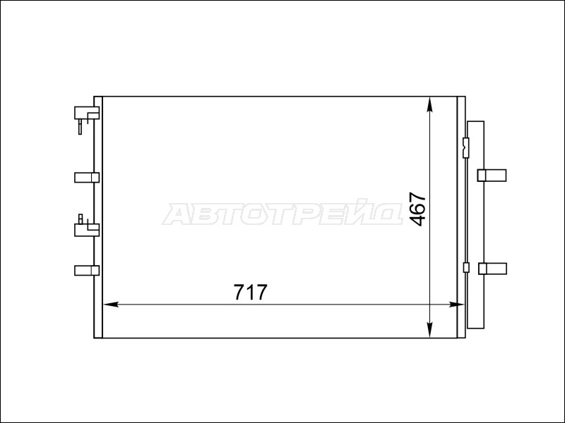 Радиатор кондиционера Ford Transit 14-20 / Transit Custom 13-19