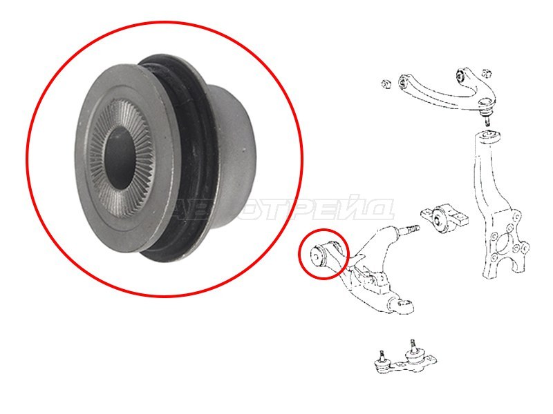 Сайлентблок рычага Toyota Crown 03-08 / Lexus GS 05-12
