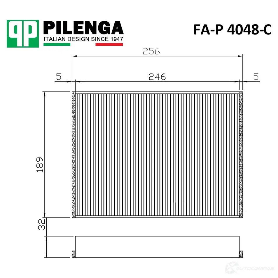 Pilenga FAP4048C — Фильтр салонный угольный