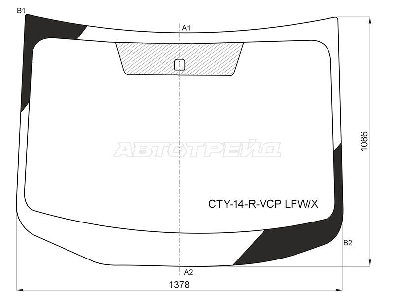 Стекло лобовое Honda Grace 14-20