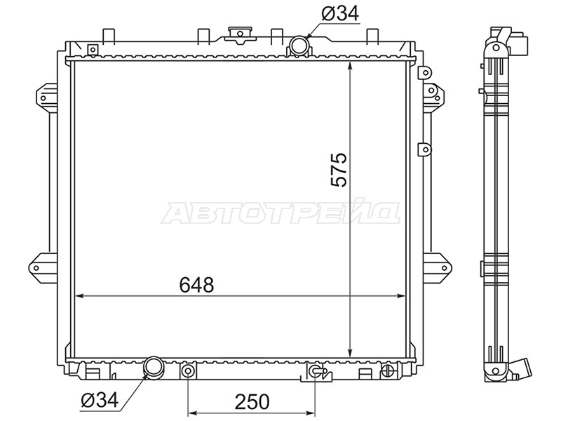Радиатор Toyota Land Cruiser Prado (J150) 09-20 / 4Runner 09-24