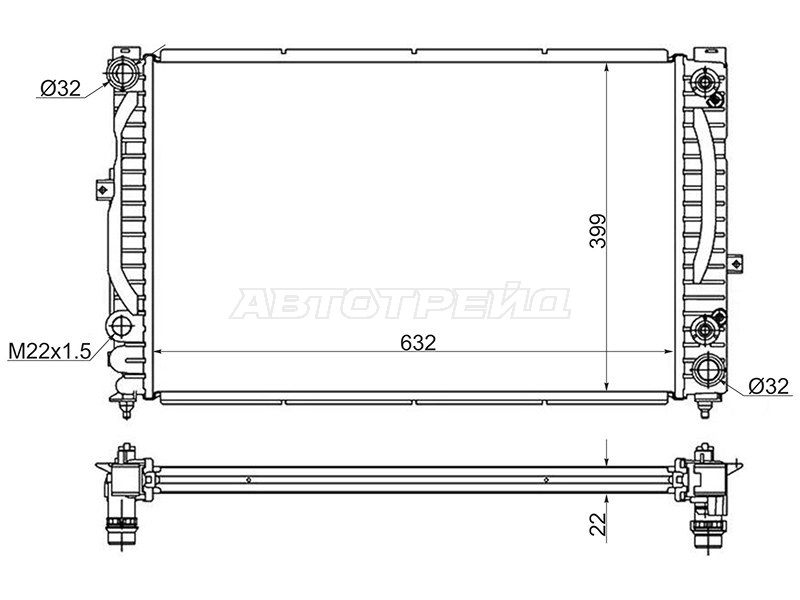 Радиатор Audi A4 94-99 / A6 97-05