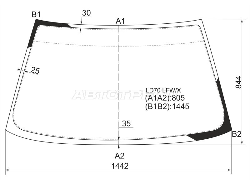 Стекло лобовое Mitsubishi Lancer 91-01 / Libero 92-02