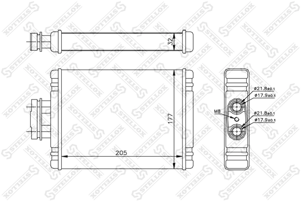 Радиатор печки VW Polo all 02>