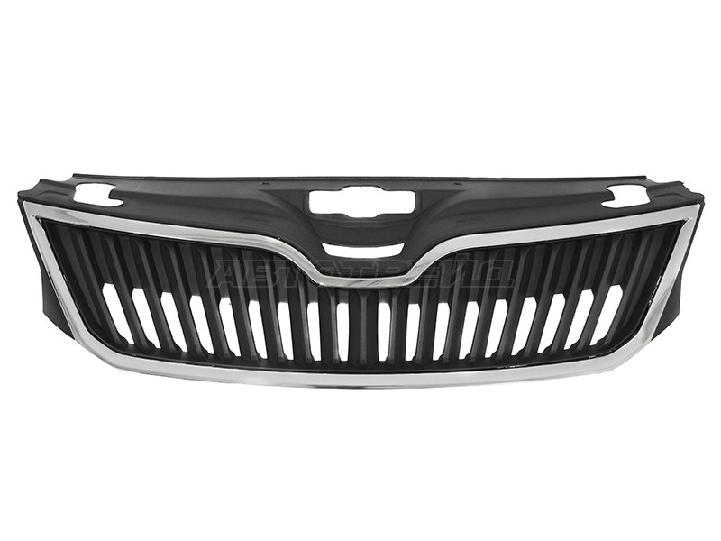 Решетка радиатора Skoda Rapid 12-20 (с хром молдингом)