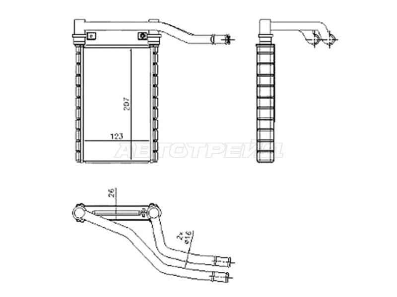 Радиатор отопителя салона Suzuki SX4 06-14 / Swift 03-10