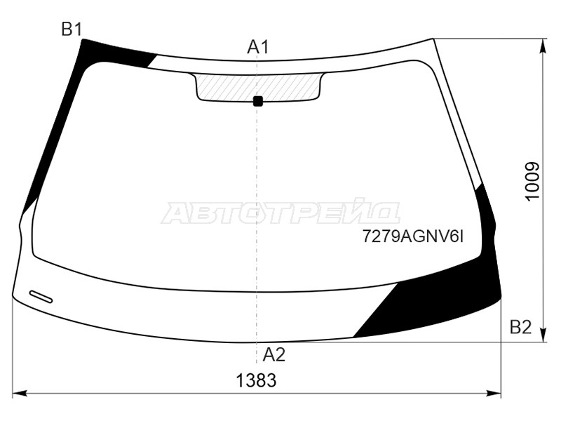 Стекло лобовое Renault Fluence 09-17 / Megane 08-16