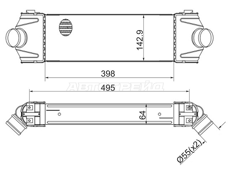 Интеркулер Ford Transit 06-14