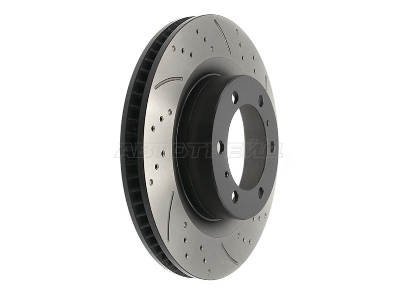 Диски тормозные комплект Toyota Land Cruiser Prado (J150) 09-24 / Lexus GX 09-23 (Спереди / Перфорированный)