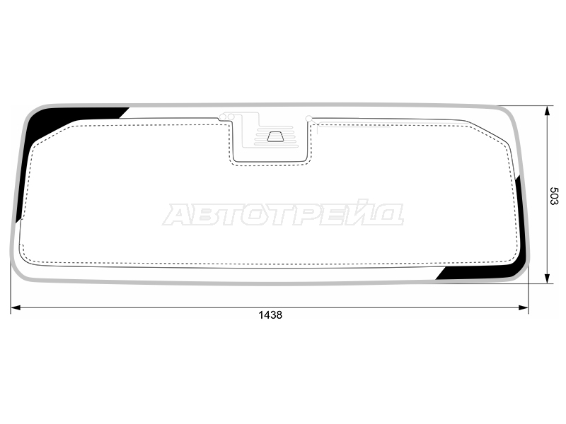 Стекло лобовое (Антенна / Камера / Молдинг) Jeep Wrangler 17-22