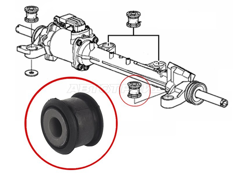 Сайлентблок рулевой рейки Honda Accord 08-13 / Acura TSX 08-14