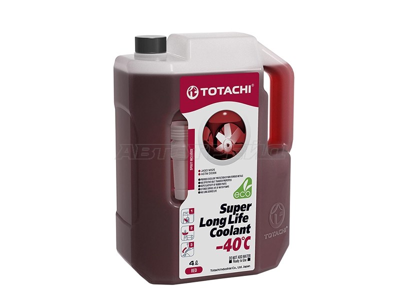 Totachi 41804 — Антифриз, готовый раствор SUPER LLC -40°C красный 4л
