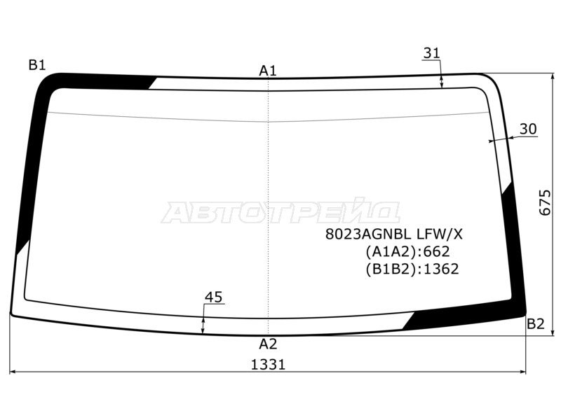 Стекло лобовое Suzuki Carry Truck 99-13 / Carry Van 99-05