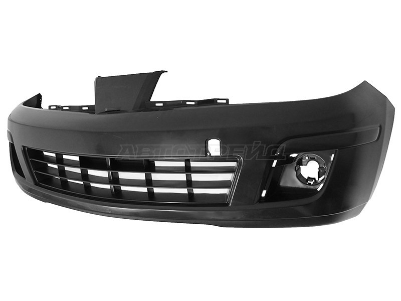 Бампер передний Nissan Tiida 08-14 / Versa 06-12 (С отверстием под крюк)
