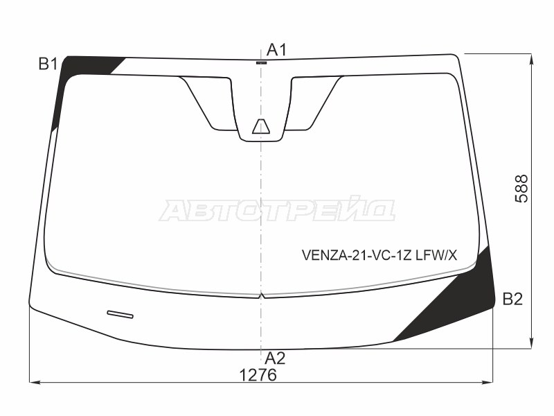 Стекло лобовое (Камера) Toyota Harrier (XU80) 20- / Venza 20-