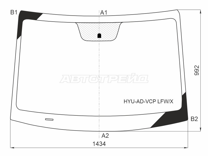 Стекло лобовое Hyundai Elantra 15-20