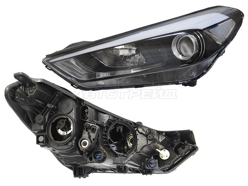 Фара Hyundai Tucson 15-19 (Слева / Галоген / С электрокорректором)