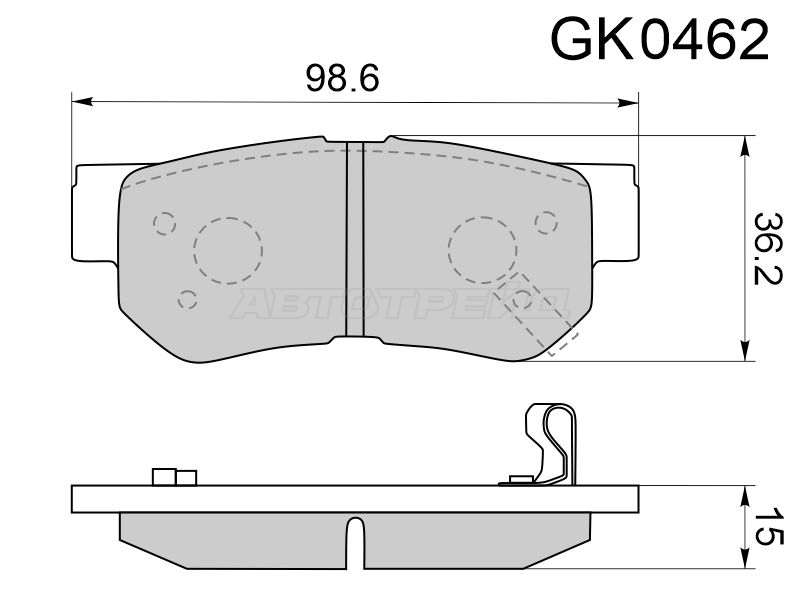 CKKH-8 Колодки тормозные дисковые · зад