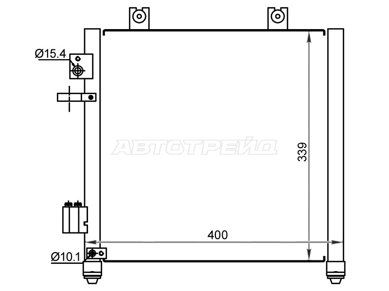 Радиатор кондиционера Opel Agila 00-07 / Suzuki Wagon R 98-08