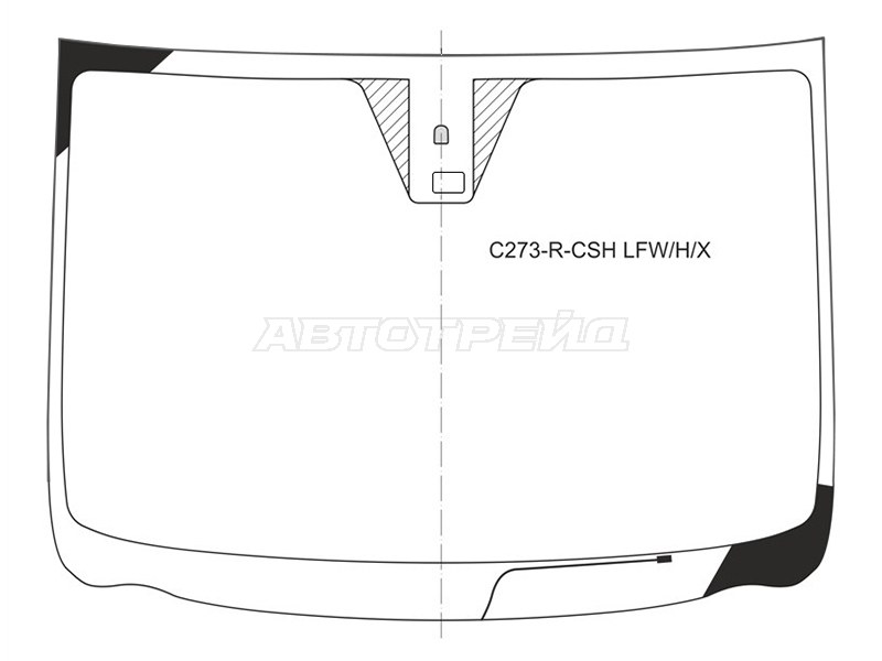 Стекло лобовое (Обогрев щеток / Датчик дождя) Mazda Biante 08-18