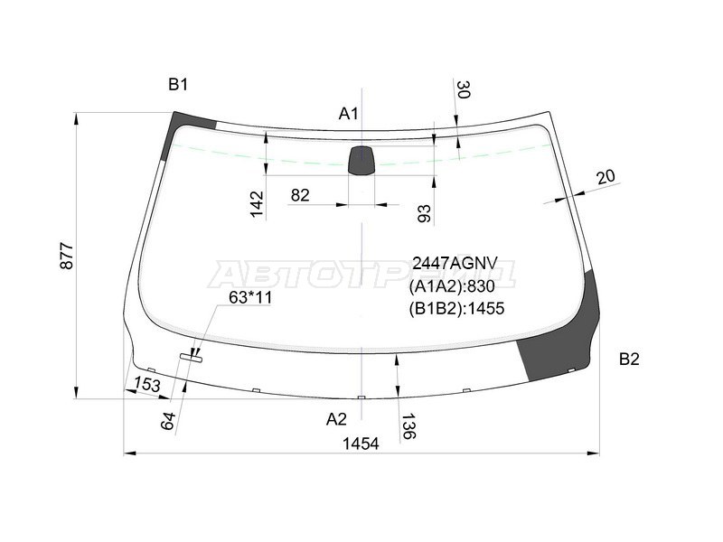 Стекло лобовое BMW 3-Series 05-14 / M3 06-13