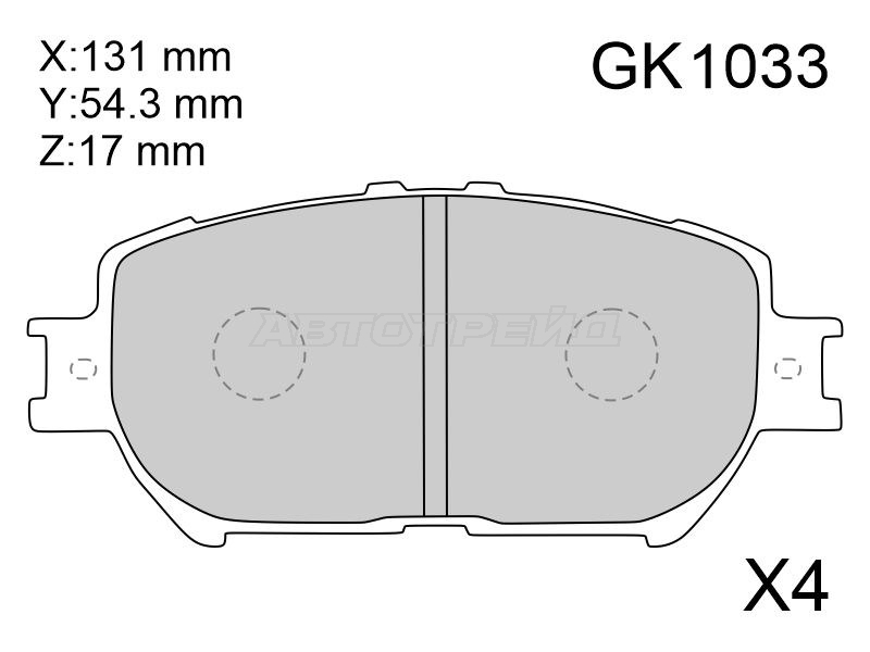 CKT-19 Колодки тормозные дисковые · перед