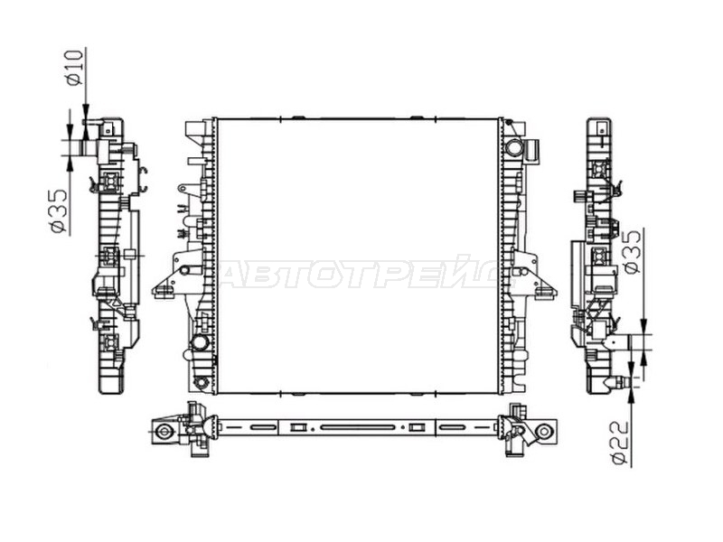 Радиатор Land Rover Discovery 09-17 / Range Rover Sport 05-13