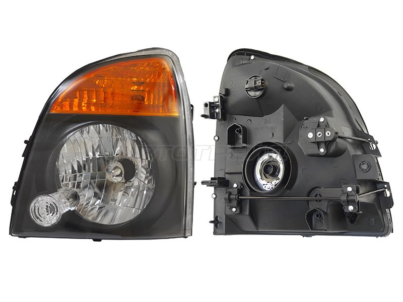 Фара Hyundai Porter 12-18 (Слева / Галоген / Ручная регулировка / Чёрная)