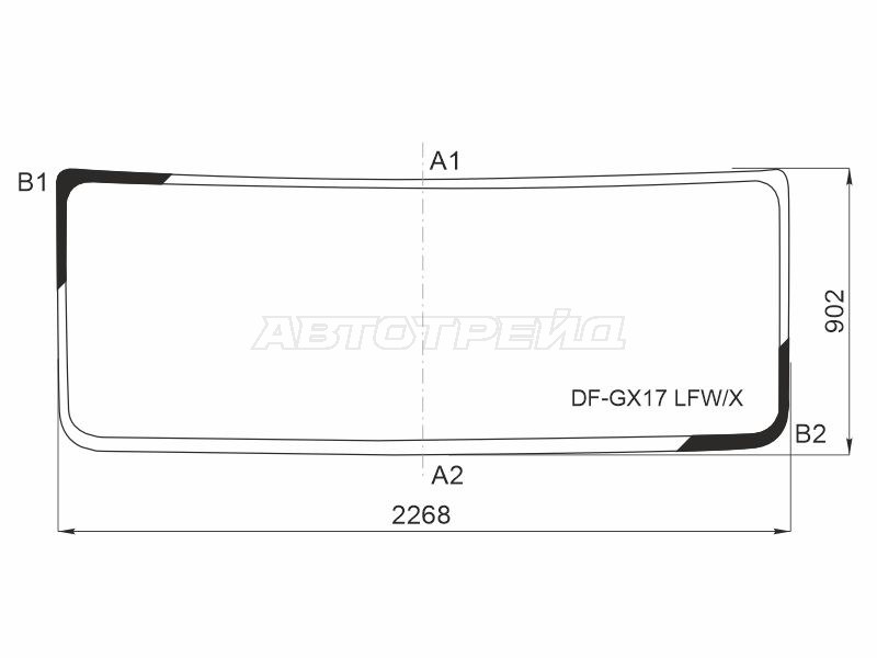 Стекло лобовое Dongfeng GX (DFH4180) 18-