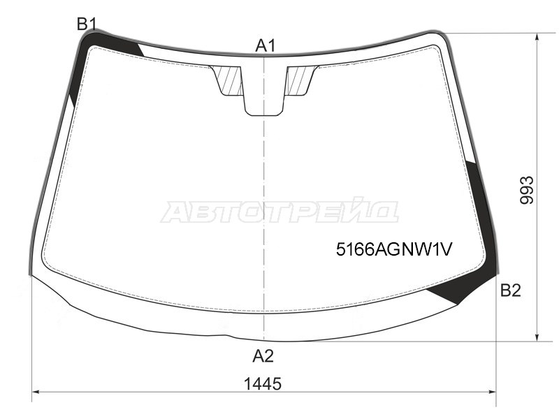 Стекло лобовое (Молдинг) Mazda 3 06-09