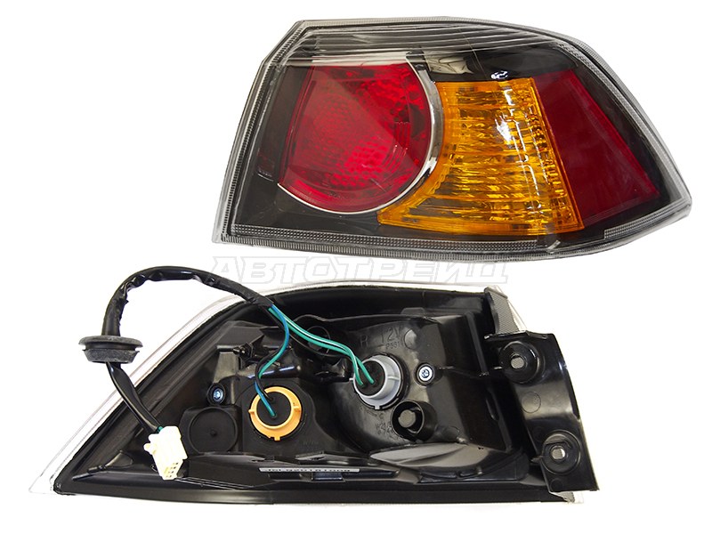 Фонарь задний Mitsubishi Lancer 07-17 / Lancer Evolution 07-17 (Справа / чёрный)