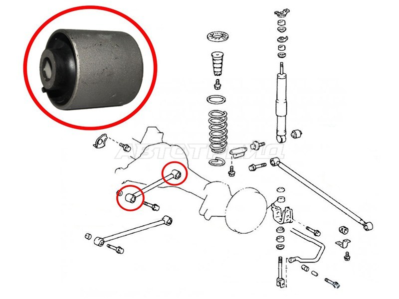 Сайлентблок рычага Toyota Land Cruiser (J100) 98-07 / Lexus LX 98-07