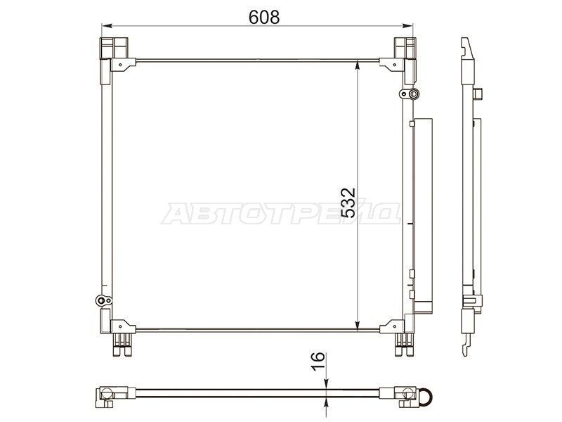 Радиатор кондиционера Toyota Hilux Pick Up 15-