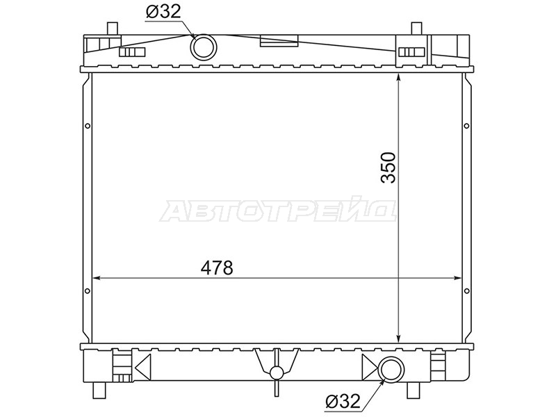 Радиатор Toyota Corolla (E180) 12-19 / Ractis 05-16
