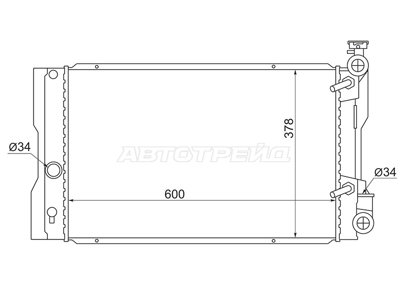 Радиатор Toyota Corolla (E150) 06-13 / Wish 09-17
